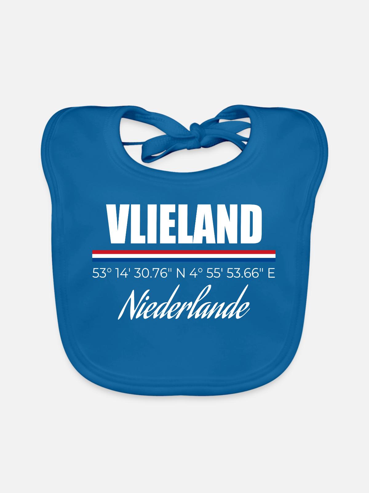 Vlieland - Baby Bio-Lätzchen - Pfauenblau - Vorne