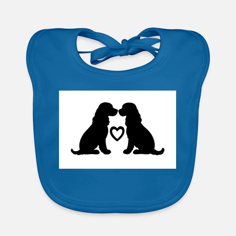 Cocker Spaniel - Bavoir bio Bébé - bleu paon