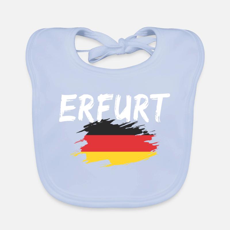 Erfurt Germany Flag Organic Baby Bibs