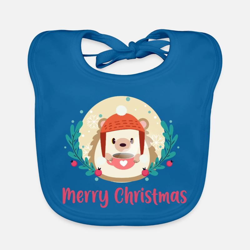 Hérisson Noël cocooning Bavoir bio Bébé