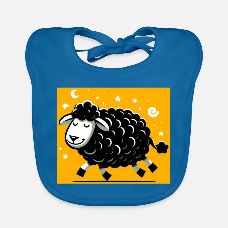 Schwarzes Schaf Baby Bio-Lätzchen