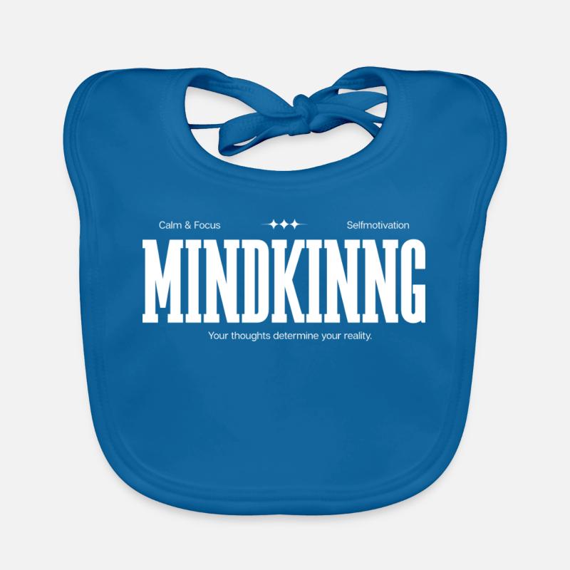 Your thinking determines your reality. - Baby Bio-Lätzchen - Pfauenblau