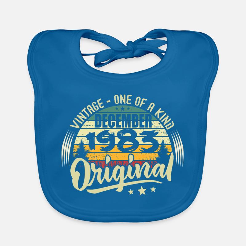 December 1983 - Vintage Authentic December 1983 Organic Baby Bibs