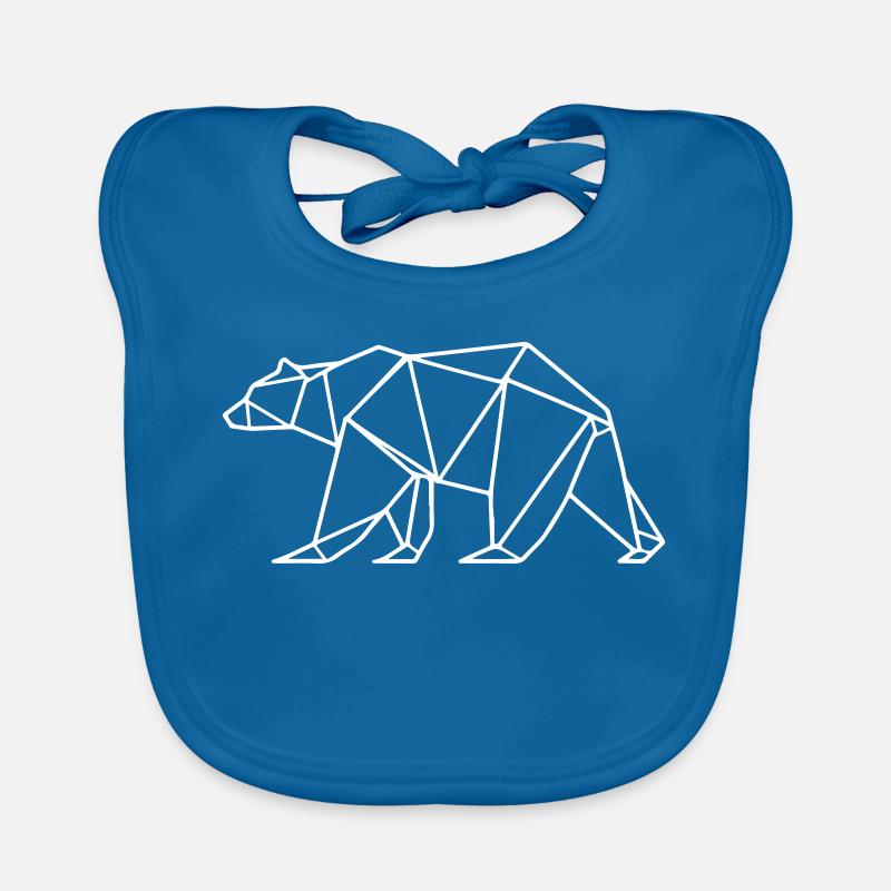 Bear Grizzly Polar Bear Polygon Organic Baby Bibs