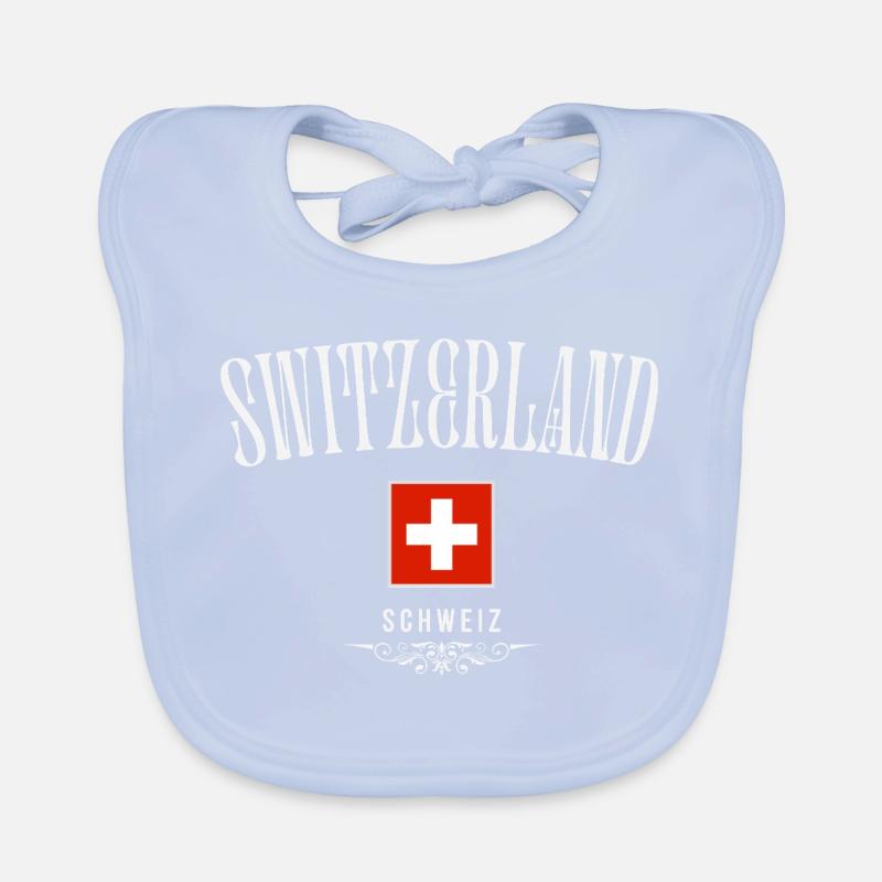Flagge der Schweiz, Schweizer Stolz Baby Bio-Lätzchen