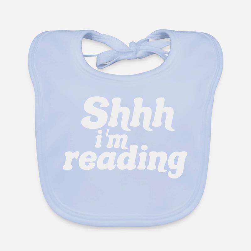 Sei still! Ich lese – Stille, ich lese – Bücher lesen Baby Bio-Lätzchen