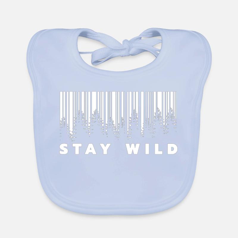 Stay Wild Forest Barcode  Baby Bio-Lätzchen