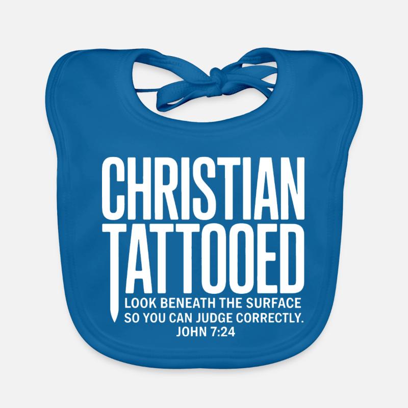 Christian tattoo look under surface Organic Baby Bibs