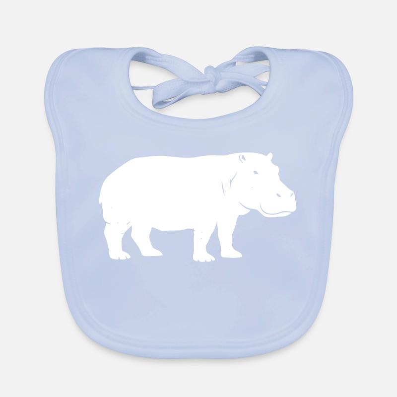 Flusspferd Silhouette Afrika Vektor Baby Bio-Lätzchen