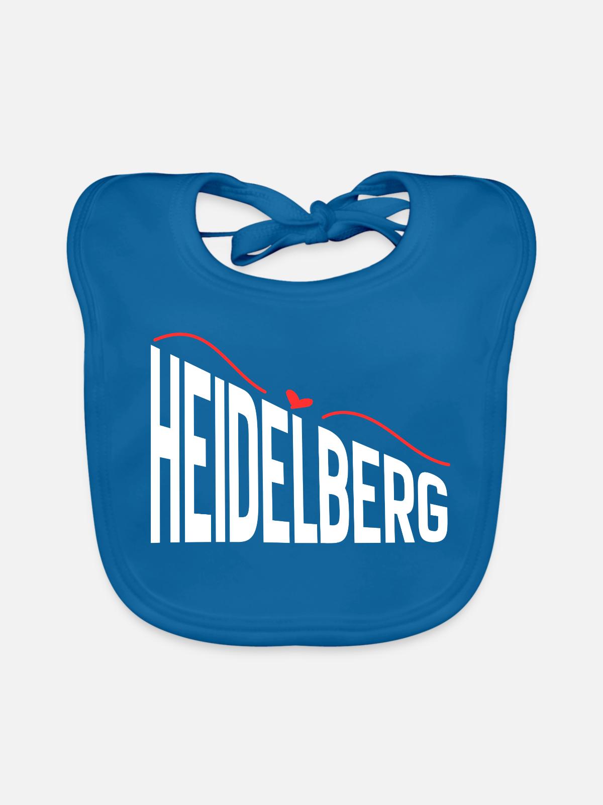 Heidelberg - Baby Bio-Lätzchen - Pfauenblau - Vorne