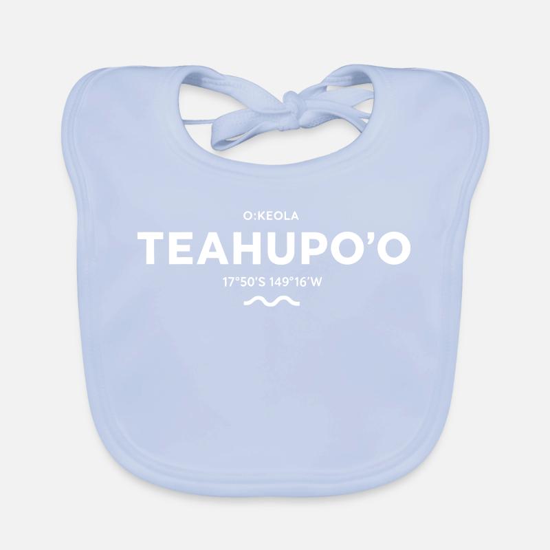 Teahupo'o Vague et Coordonnées Tee Bavoir bio Bébé