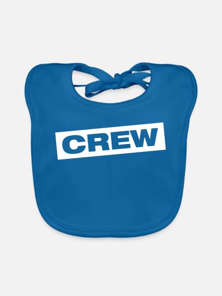Crew Symbol - Baby Bio-Lätzchen - Pfauenblau