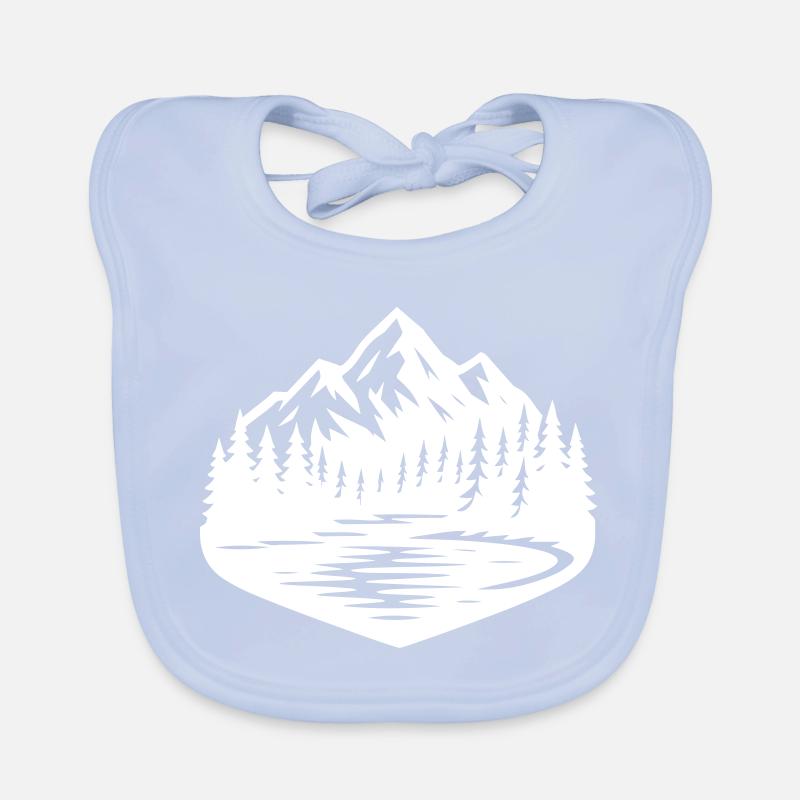 Mountains Landscape Forest Organic Baby Bibs