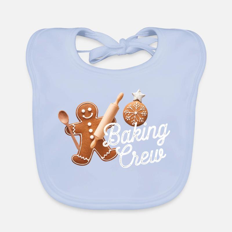 Baking Crew Gingerbread Man Cuisson de Noël Bavoir bio Bébé
