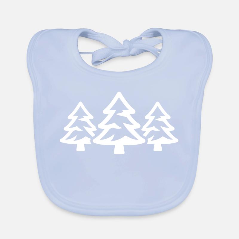 Forest Conifer Icon Organic Baby Bibs
