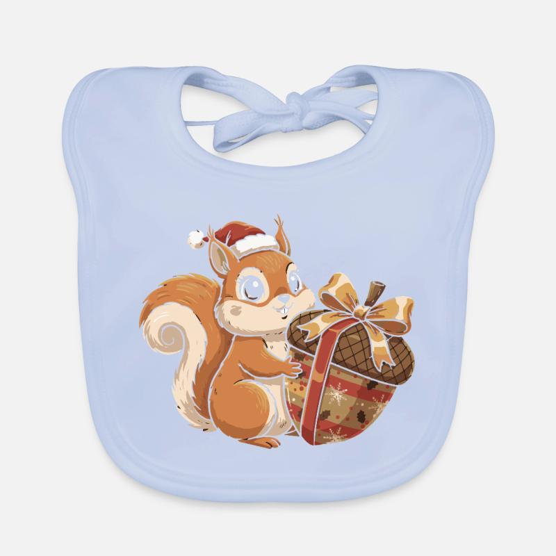 Winterfreude Eichhörnchen Geschenk Baby Bio-Lätzchen