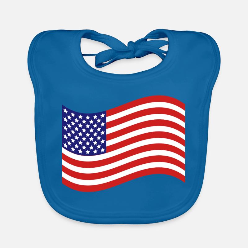 Drapeau des États-Unis Bavoir bio Bébé