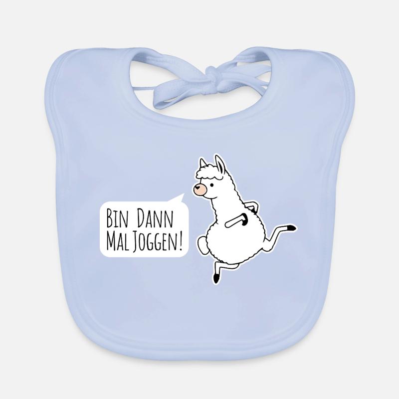 Llama-style joggers! Silly but fun jogging Organic Baby Bibs