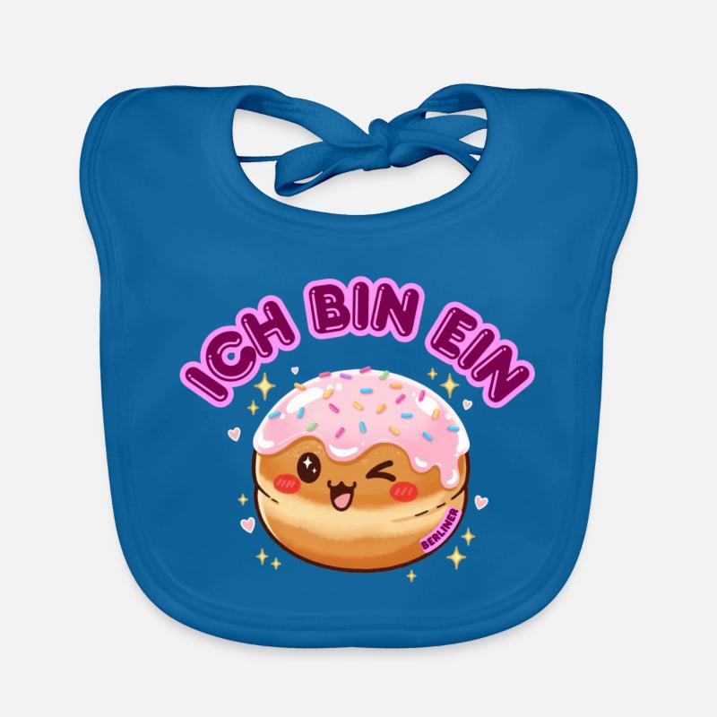 Ich bin ein Berliner - Baby Bio-Lätzchen - Pfauenblau