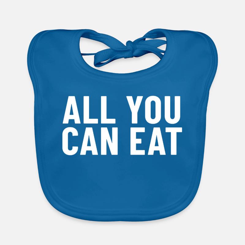 Tout ce que vous pouvez manger - Bavoir bio Bébé - bleu paon