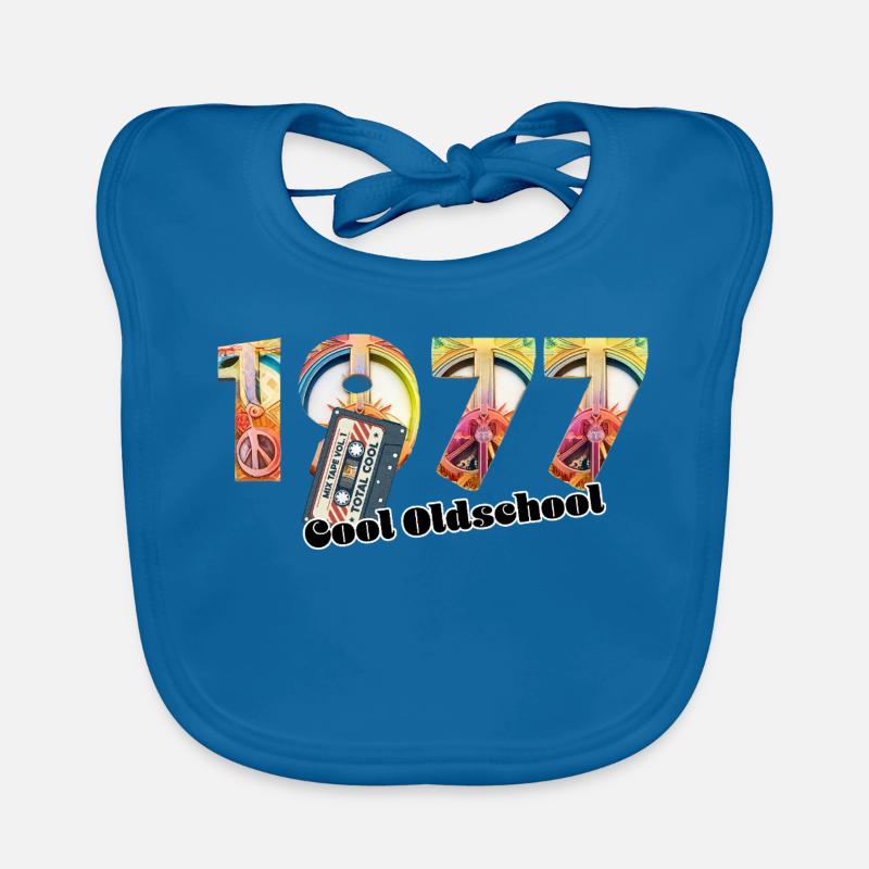 1977 Vintage Retro – Cassette – Cool Olds Organic Baby Bibs