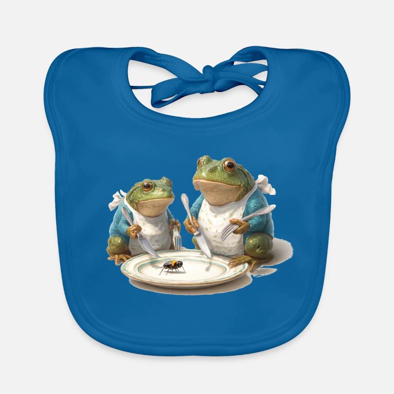 Frosch-Dinner: Fliege am Teller Baby Bio-Lätzchen