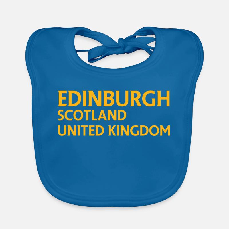 Edinburgh – Scotland Textdesign Organic Baby Bibs