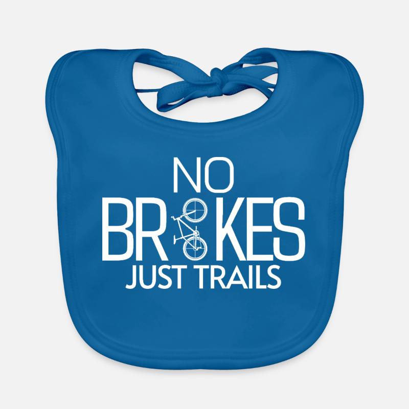 NO BRAKES JUST TRAILS Organic Baby Bibs