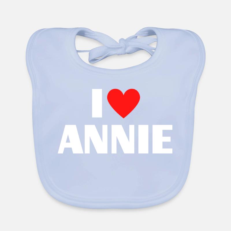 J’adore Annie Red Heart Déclaration rétro Bavoir bio Bébé