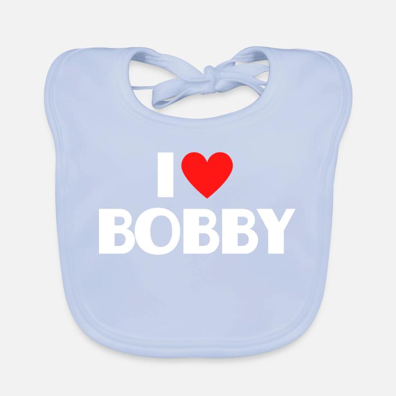 J’adore Bobby Red Heart Déclaration rétro Bavoir bio Bébé