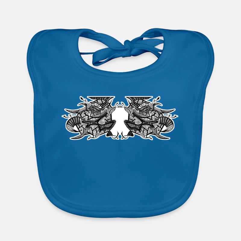 Schwarz-Weiß abstraktes Design Nr. 7 Baby Bio-Lätzchen