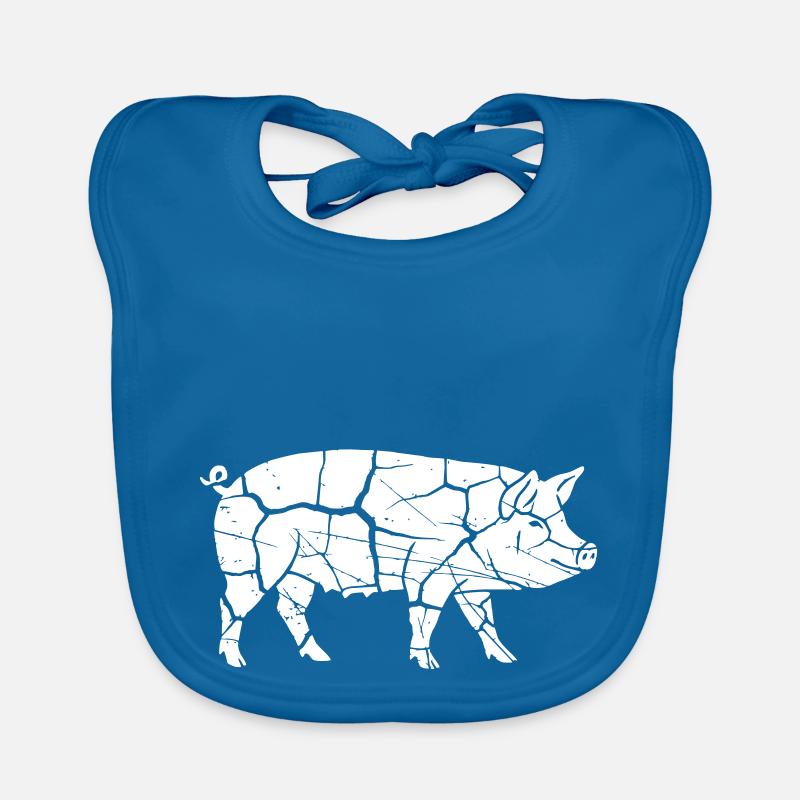 Pig Mosaic Sliver Art Vector Organic Baby Bibs