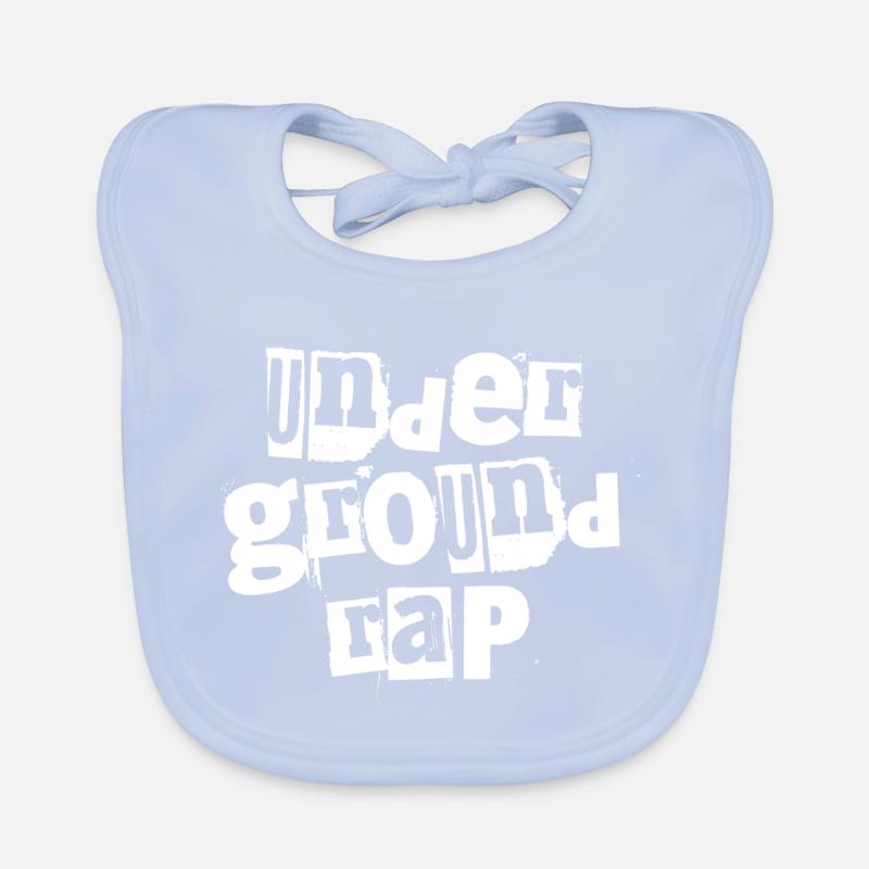 Tipografia rap underground Bavaglino ecologico per neonato