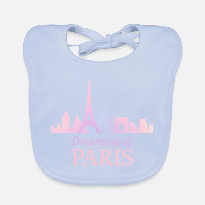 Paris Traumsilhouette Baby Bio-Lätzchen