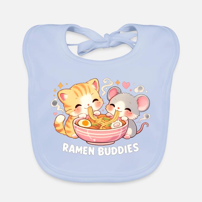 Ramen Cat Organic Baby Bibs