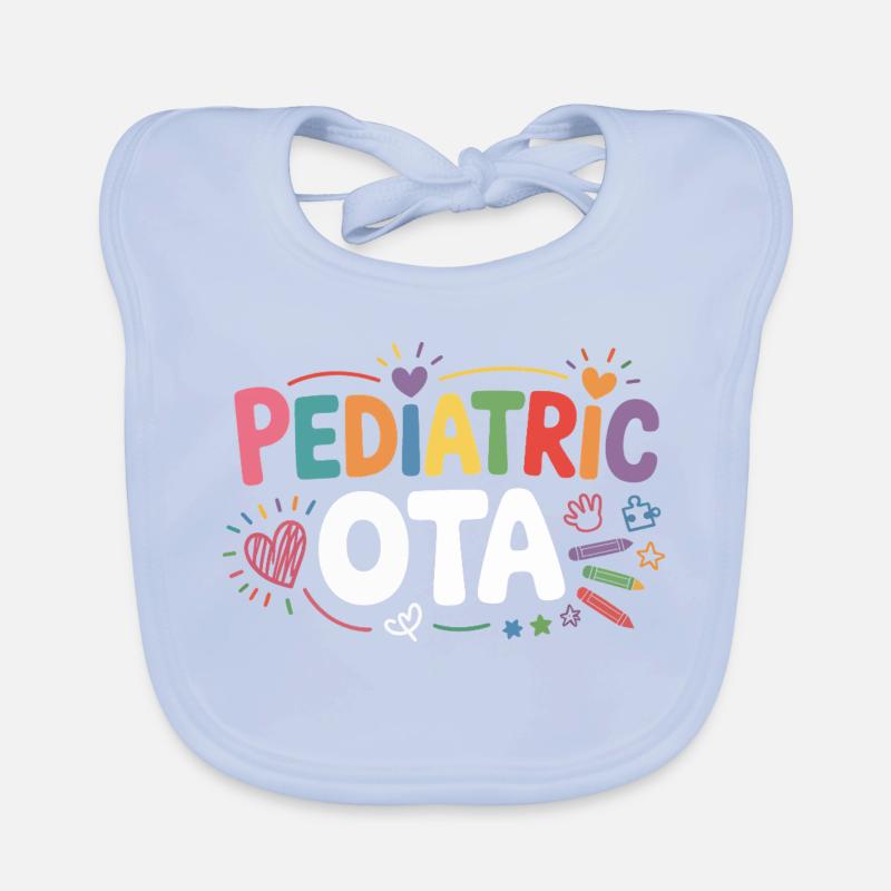 Pädiatrische OT Farbenfrohe Botschaft Baby Bio-Lätzchen