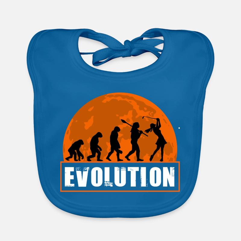 Évolution du golf, fille golfeuse Joueuse de golf cadeau Bavoir bio Bébé