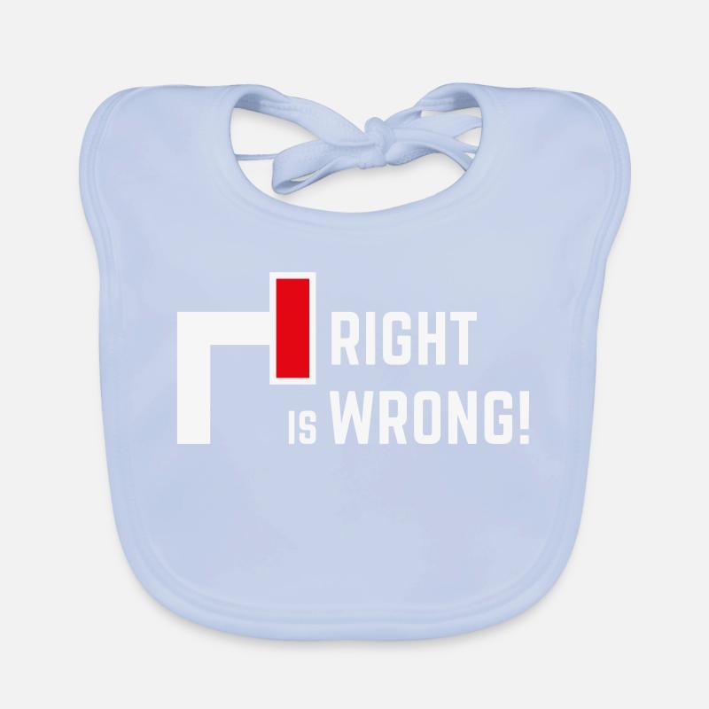 Right Is Wrong! Gegen Rechts & Rechte Parteien V1 Baby Bio-Lätzchen
