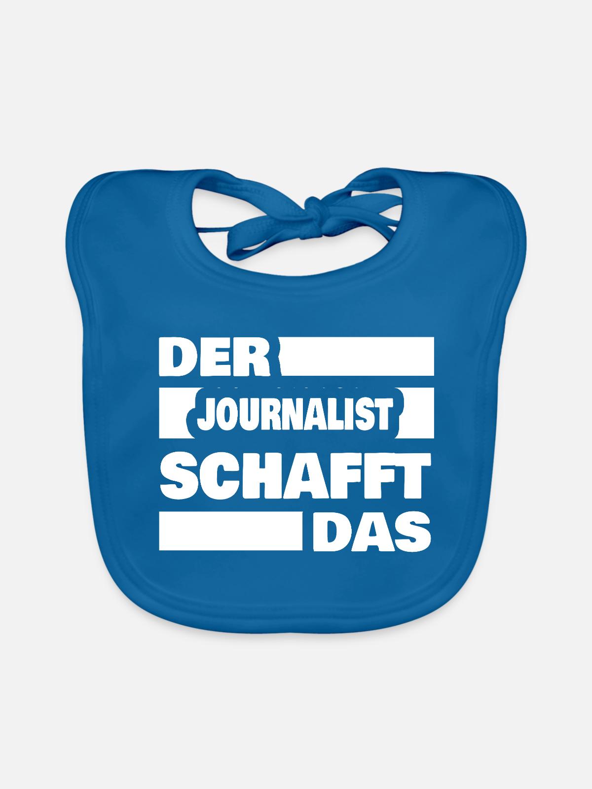 Journalist - Baby Bio-Lätzchen - Pfauenblau - Vorne