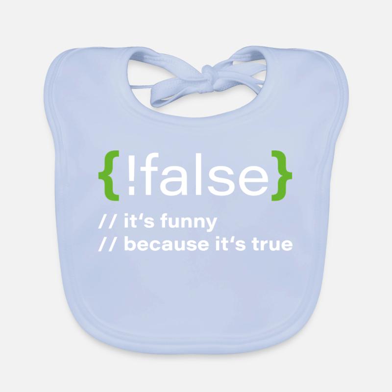 false – Un programmeur drôle dit Bavoir bio Bébé