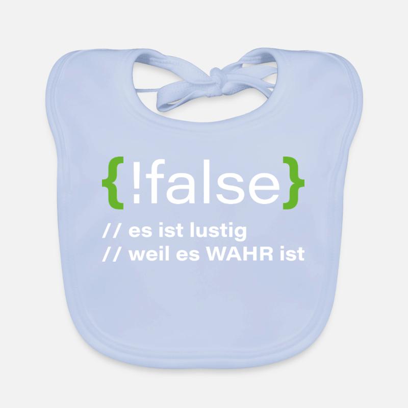false - Funny programmer saying Organic Baby Bibs