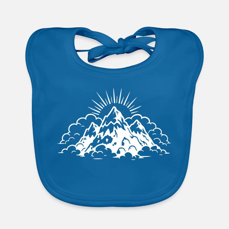 Berge Landschaft Symbol Baby Bio-Lätzchen