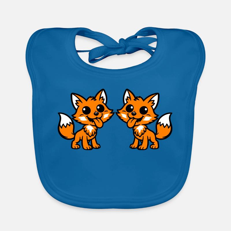 Fox Couple Organic Baby Bibs