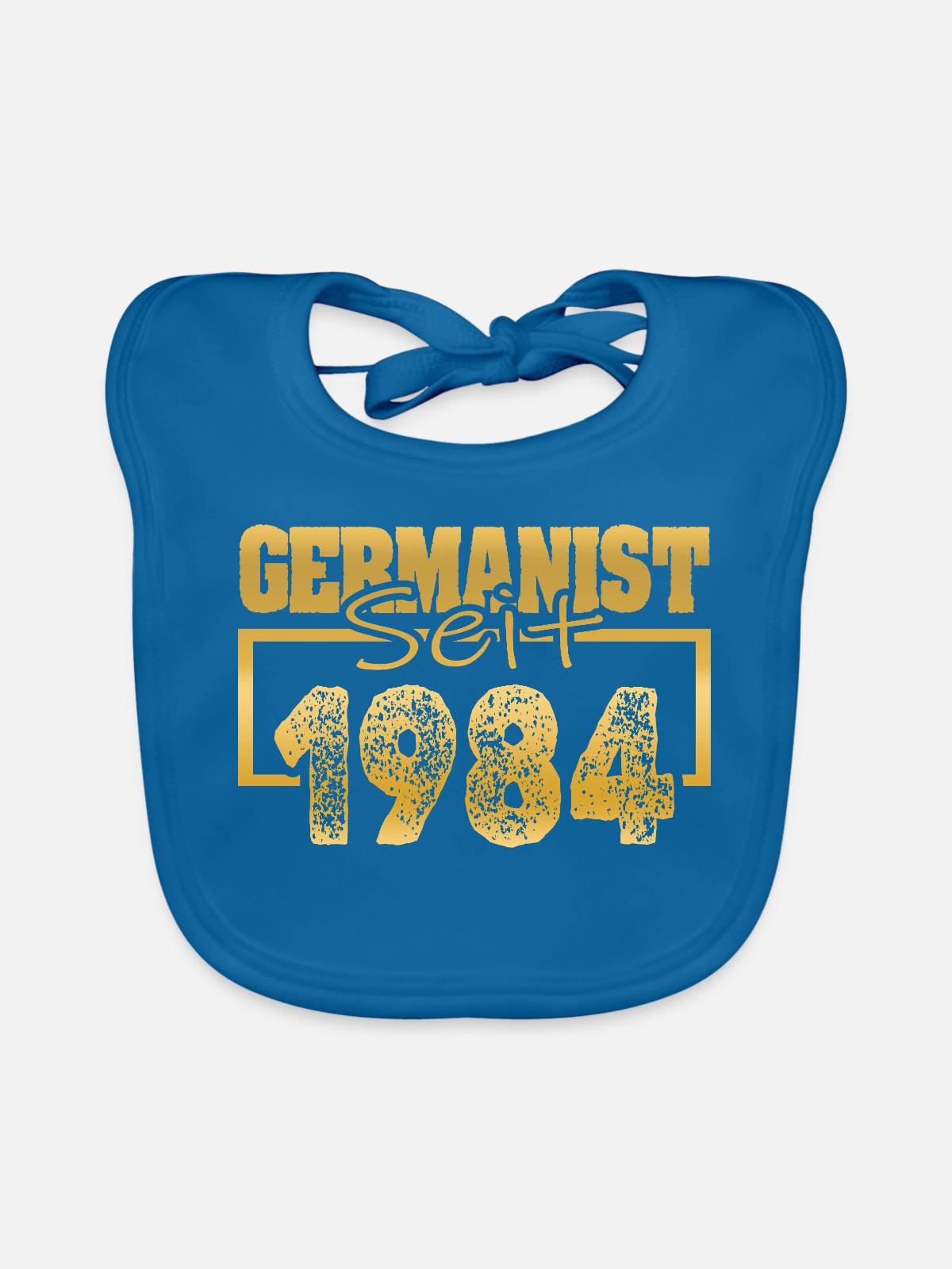 Uni 1984 - Baby Bio-Lätzchen - Pfauenblau - Vorne