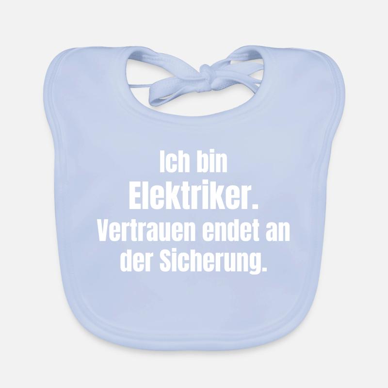 Electrician saying fuse first Organic Baby Bibs