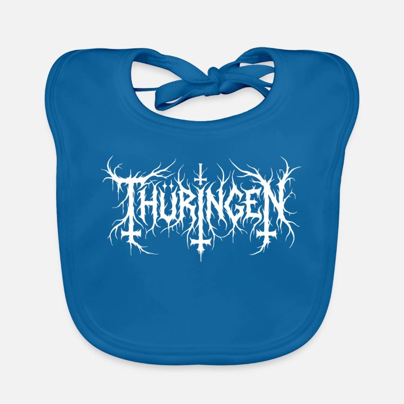 Thuringia Black Metal – Extreme Logo Motif Organic Baby Bibs