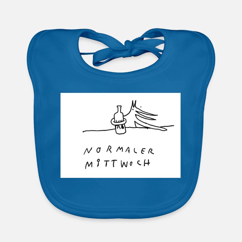 normaler_Mittwoch - Baby Bio-Lätzchen - Pfauenblau