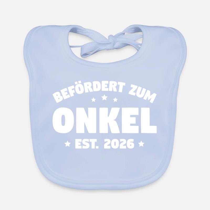 Befördert zum Onkel 2026 – Geschenkidee Onkel Baby Bio-Lätzchen