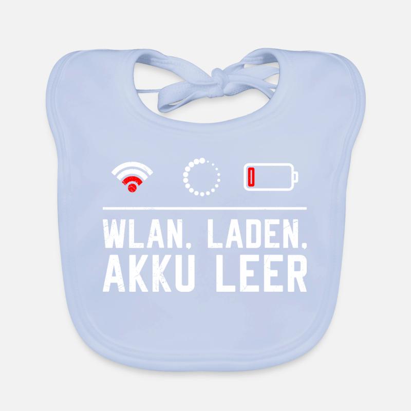 Coder WiFi. LOADING. BATTERY EMPTY FUNNY Organic Baby Bibs