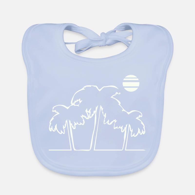 Tropical palm trees in sunset Organic Baby Bibs